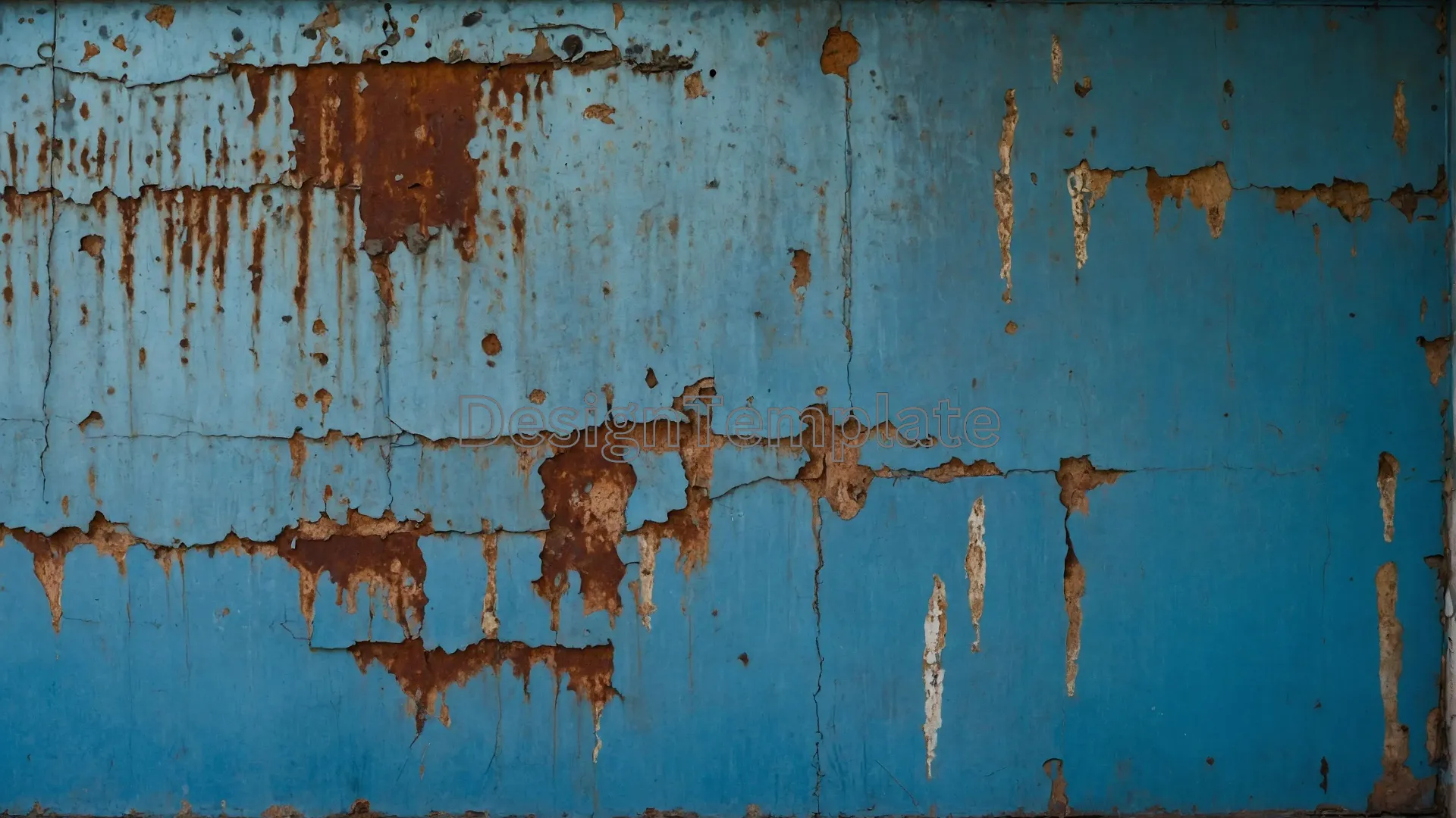 Aging Rust on Blue Industrial Background Image image